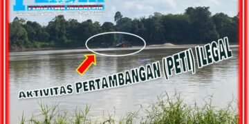 Tindak Tegas Aktivitas Tambang Ilegal (PETI) Di Sungai Melawi RT 06.Desa Baning Kota.Sintang