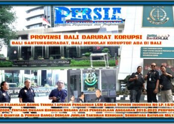 PROV.BALI DARURAT KORUPSI, BALI SANTUN & BERADAT, BALI MENOLAK KORUPTOR ADA DI BALI (GARDA TIPIKOR INDONESIA) LAPORKAN 3 PEMERINTAHAN DI BALI