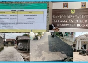 Infrastruktur Jalan Desa Tarikolot Kec.Citeureup Diduga Tidak Sesuai Speck dan Terkesan Asal Jadi TPK Bungkam !