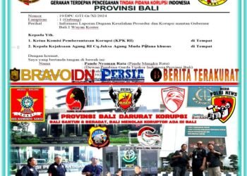 Virall.!! Lapor Pak Ketua KPK RI, Kepala Kejaksaan Agung Cq. Jampidsus : Mohon Segera Ditindak Lanjuti Aduan dan Segera Tindak Para Pelaku Koruptor Di Pemprov Bali, Pemkab Gianyar dan Pemkab Bangli