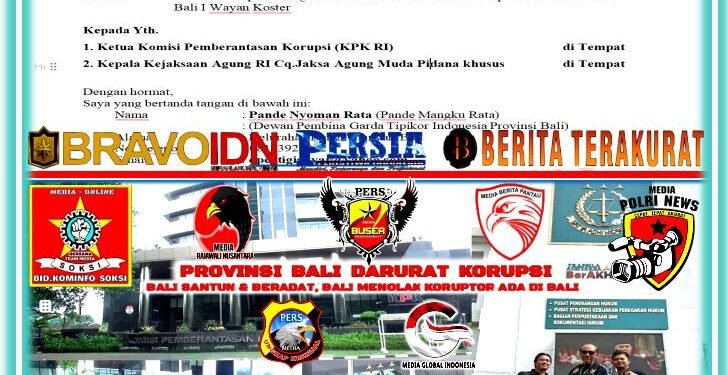 Virall.!! Lapor Pak Ketua KPK RI, Kepala Kejaksaan Agung Cq. Jampidsus : Mohon Segera Ditindak Lanjuti Aduan dan Segera Tindak Para Pelaku Koruptor Di Pemprov Bali, Pemkab Gianyar dan Pemkab Bangli