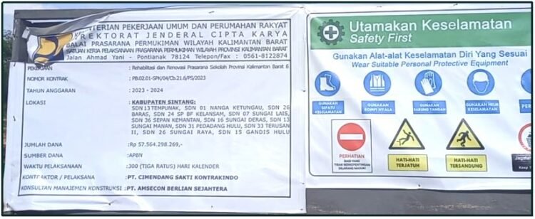 Ketua DPC PWRI Sintang Minta KPK Periksa Proyek SD N Rp 57,5 M Kab Sintang, SD N 33 Terusan Tak Tuntas