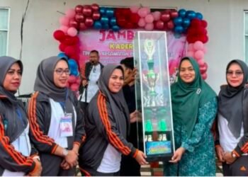 Jambore TP-PKK Kecamatan Pinggir, TP-PKK Desa Muara Basung Raih Juara Umum