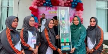 Jambore TP-PKK Kecamatan Pinggir, TP-PKK Desa Muara Basung Raih Juara Umum