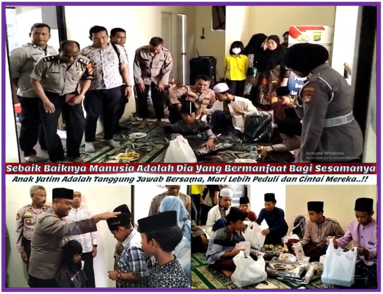 Gema Puja Dan Puji Syukur Di Mako Polsek Jati Asih – Polres Metro Bekasi Di Iringi Santunan Anak Yantim Bukti Adanya Keberkahan Allah SWT Dan Terjaganya Kamtibmas