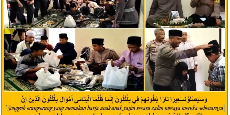 Gema Puja Dan Puji Syukur Di Mako Polsek Jati Asih – Polres Metro Bekasi Di Iringi Santunan Anak Yantim Bukti Adanya Keberkahan Allah SWT Dan Terjaganya Kamtibmas