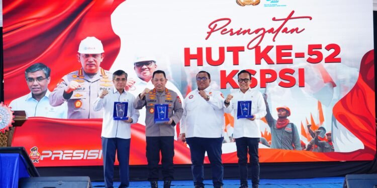 Kapolri Hadiri HUT ke-52 KSPSI, Apresiasi Perjuangan Kalangan Buruh