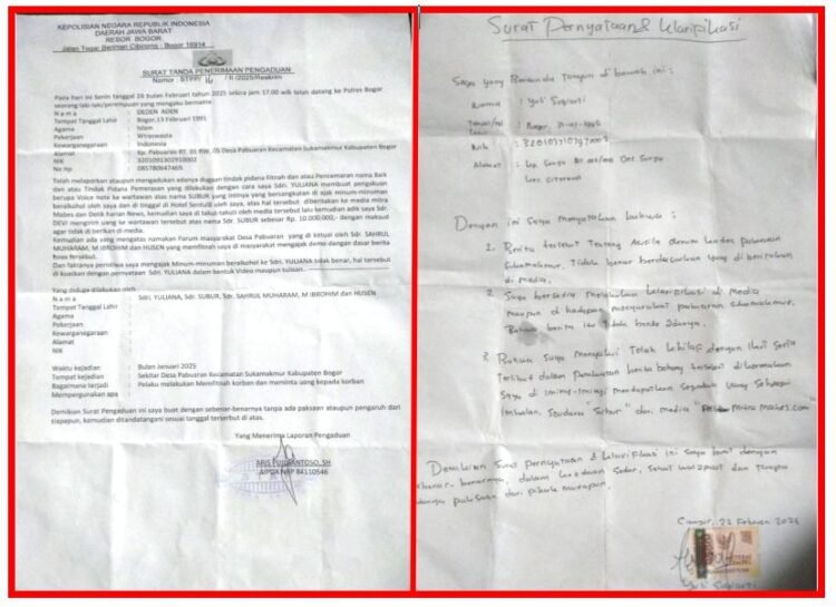 Klarifikasi Dugaan Kasus Asusila Kades Pabuaran, Yuliana : Berita Yang Beredar Hoax !