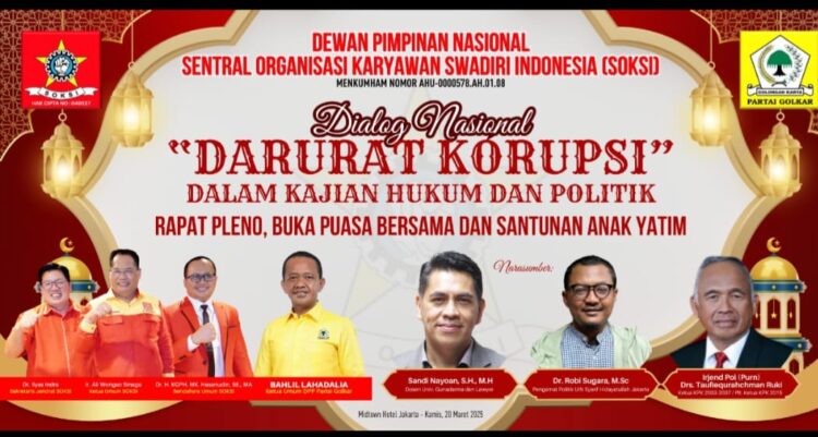 Jangan Ada Koruptor Bernafas! SOKSI Gelar Simposium Nasiona, Dukung Presiden Prabowo Desak UU Sita Aset Extra Keras