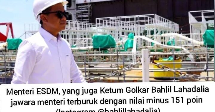 Bahlil Lahaladia Menteri Terburuk Versi Celios, SOKSI: Kredibilitas Politik Partai Golkar Tercederai?