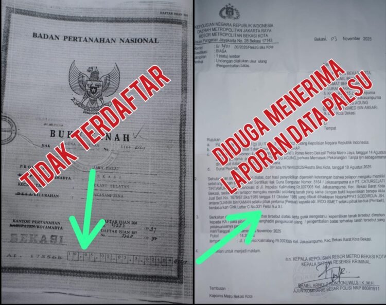 Kasus Lahan Jakasampurna: Tim 11 Soroti Kejanggalan Laporan Stefanus Agung, Polres Metro Bekasi Kota Diduga Gegabah