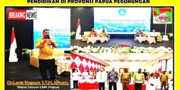 Pidato Lenis di Wamena: LMA Harus Berdiri Digaris Terdepan Dalam Perencanaan Pendidikan di Tanah Papua